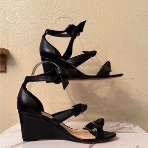 Alexandre Birman Clarita 75 Wedge Sandal, Black, 
Size 39 (US 9), EUC